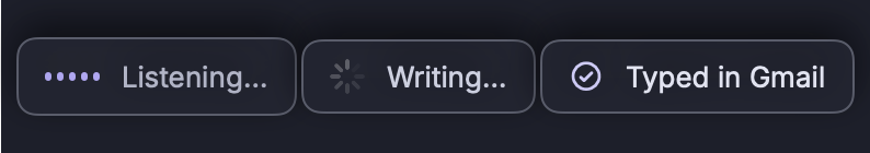 NOTVM dictating: listening, writing and done in Gmail.